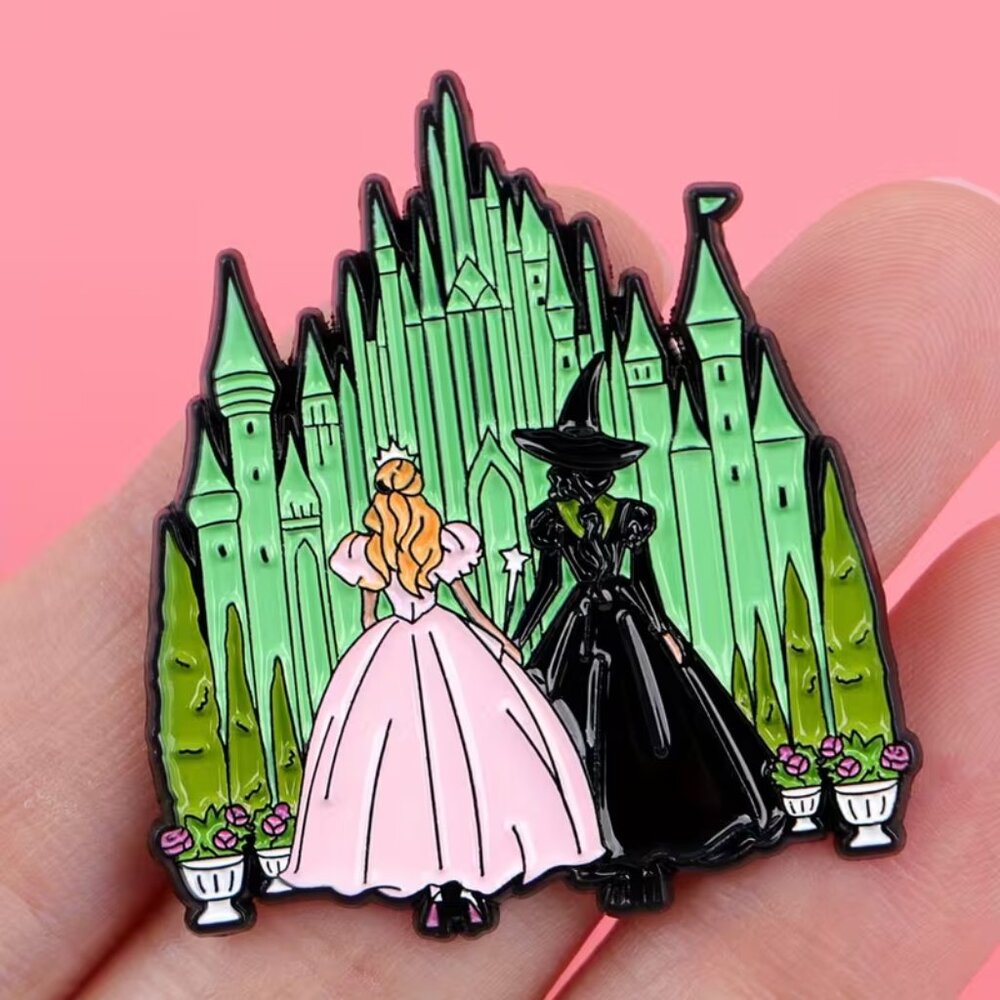 Elphaba and Glinda “Wicked” Wizard of Oz Enamel Pin Brooch (BRAND-NEW & PRETTY!)